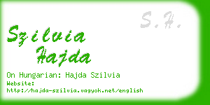 szilvia hajda business card